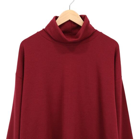 NWT Lane Bryant Ribbed Long Sleeve Turtleneck Top In Cabaret Wine Size 14/16 - Picture 6 of 12